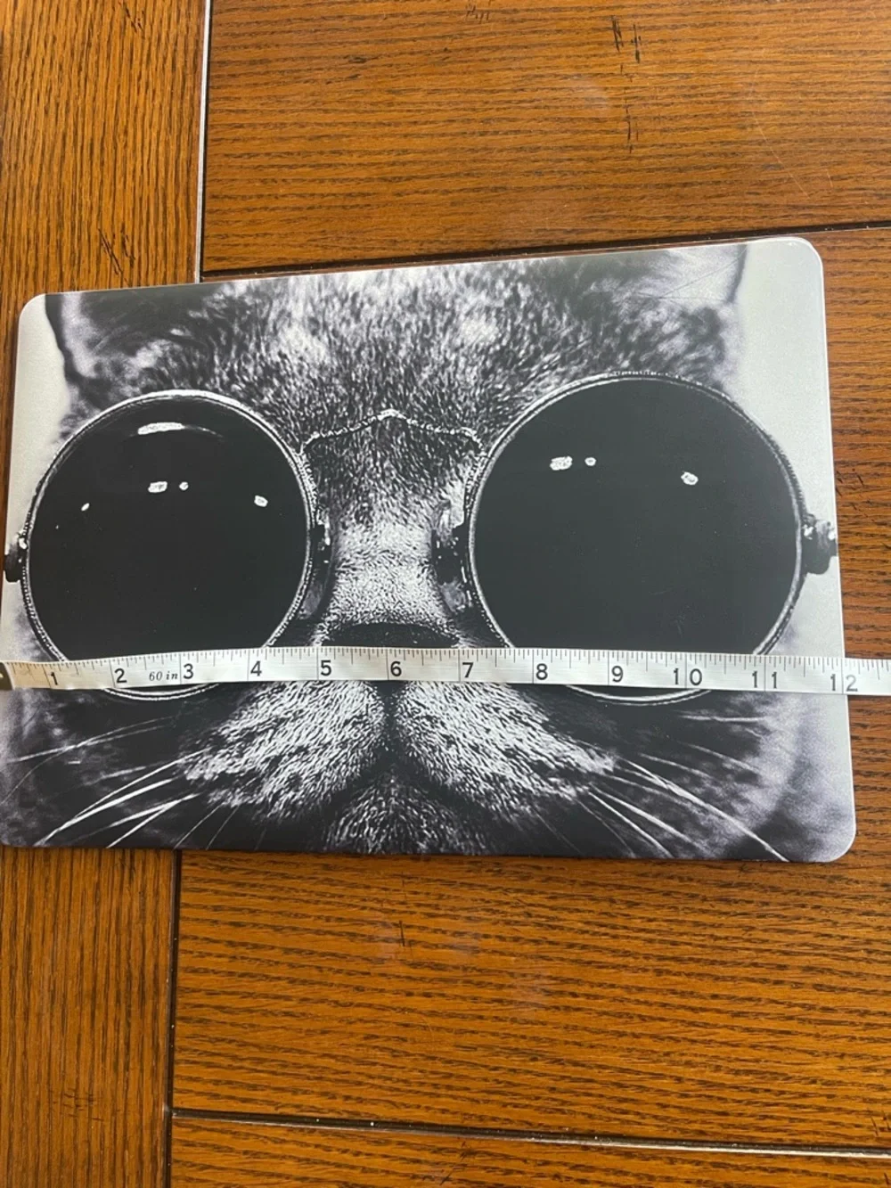 Cat with Sunglasses Decorative Cat Laptop Skin Hardcover Case Black and White
